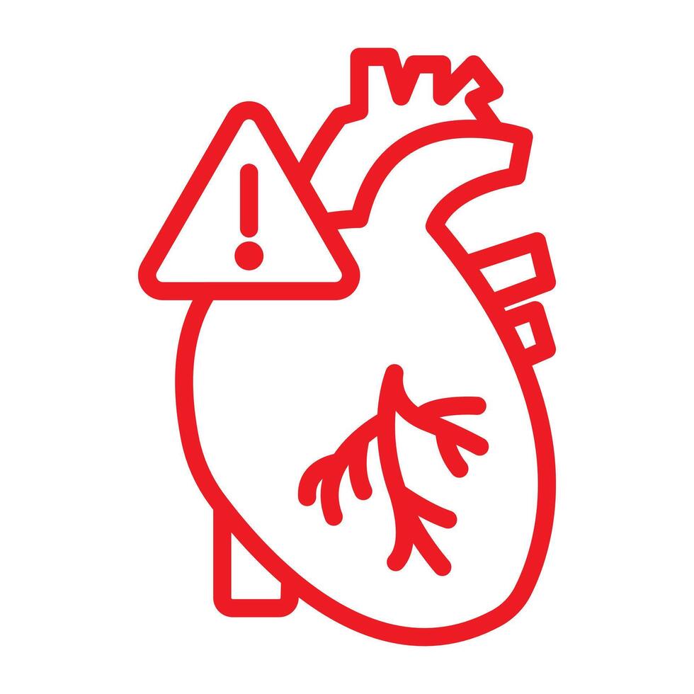 Heart risk icon vector