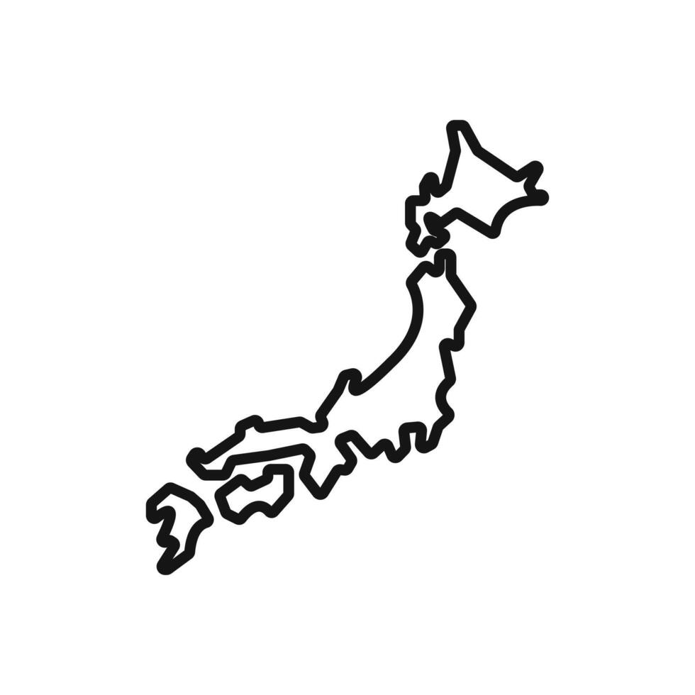 Japan map icon vector