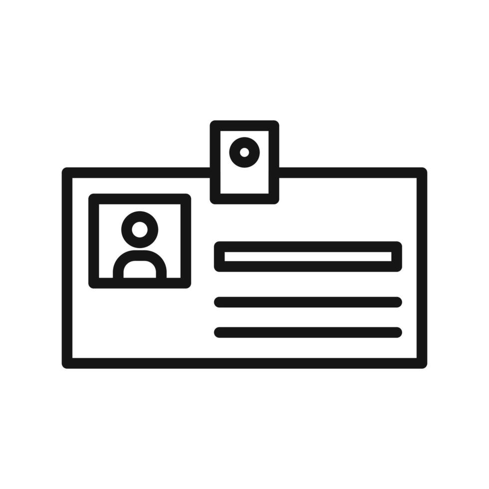 Identification card icon vector