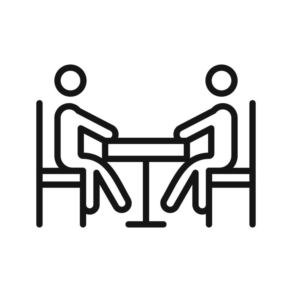 Job interview icon vector