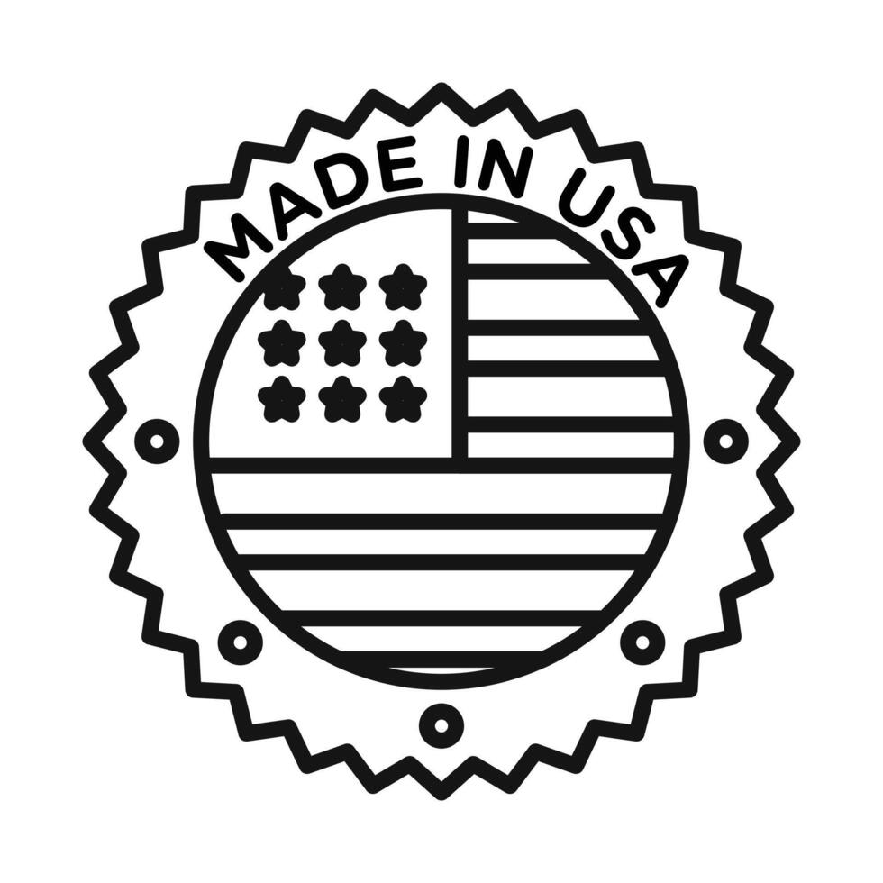 Made in usa badge icon vector