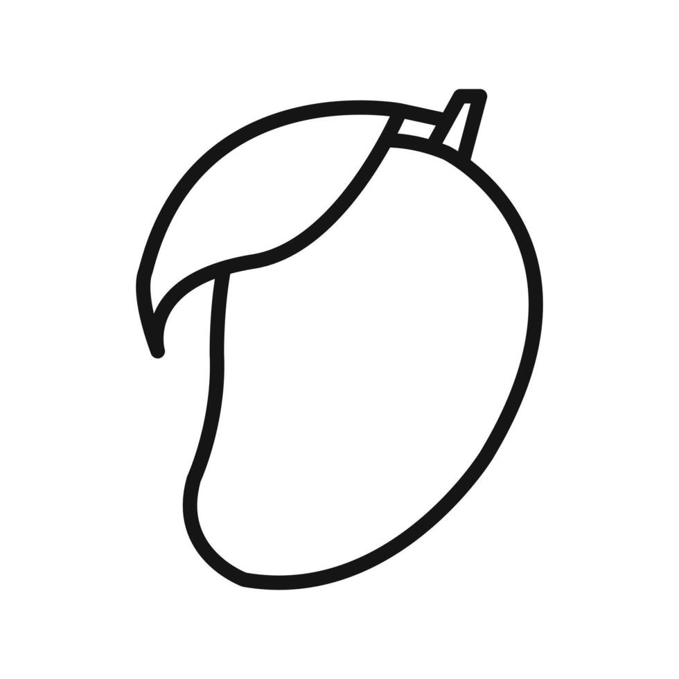 Mango icon Black line art vector