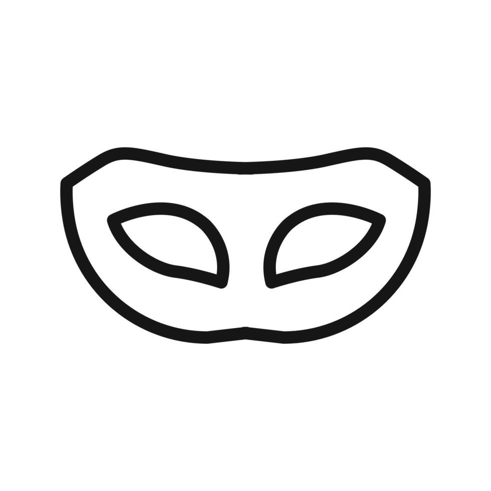 Mask icon Black line art vector