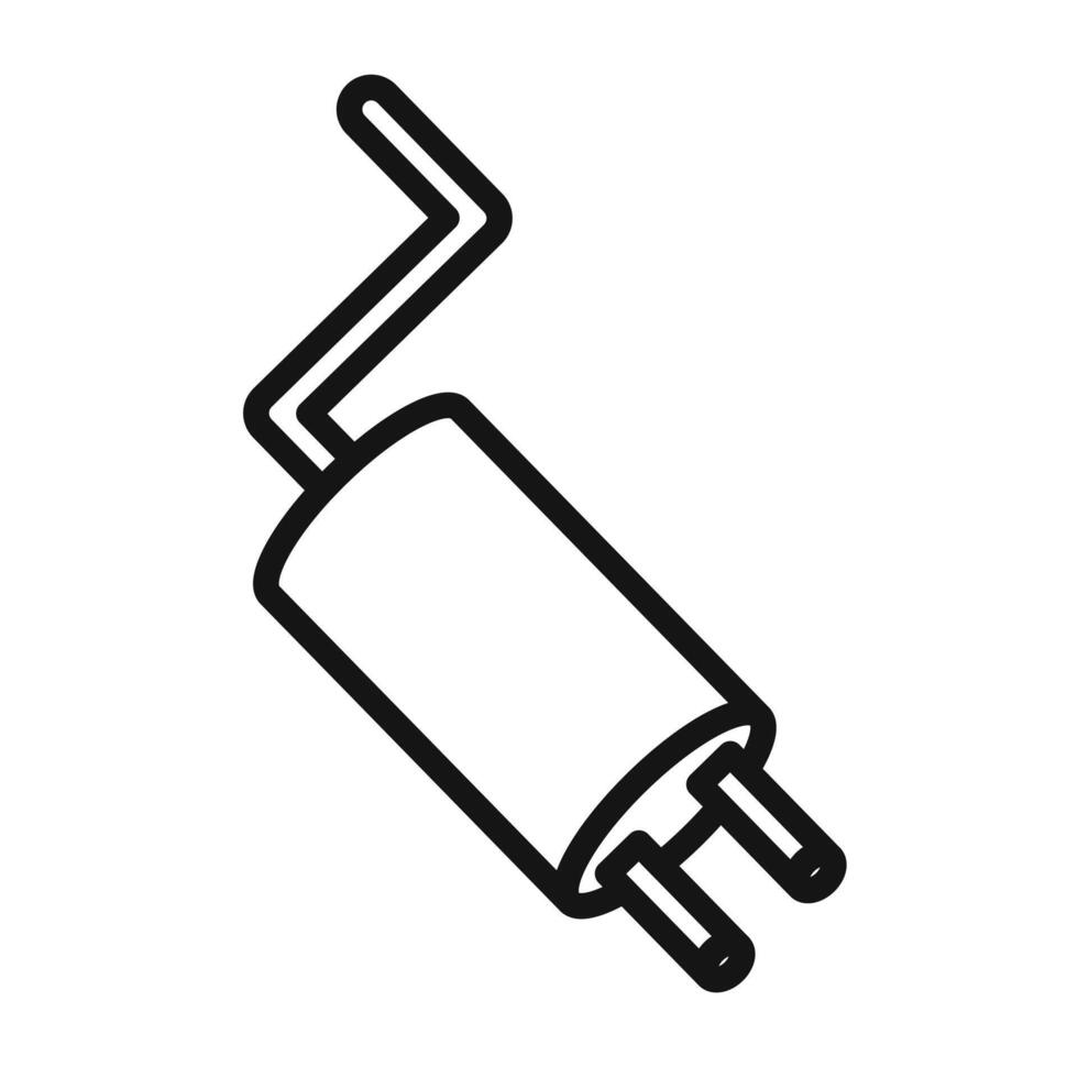 Muffler icon Black line art vector