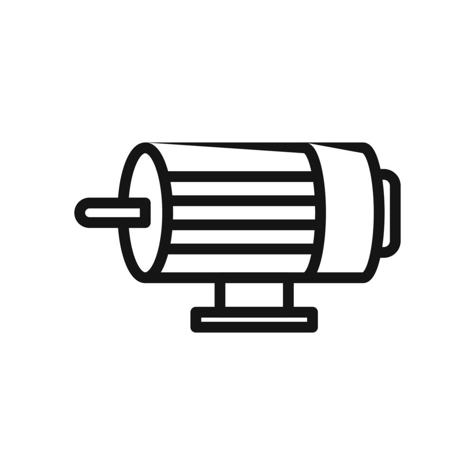 Motor icon Black line art vector