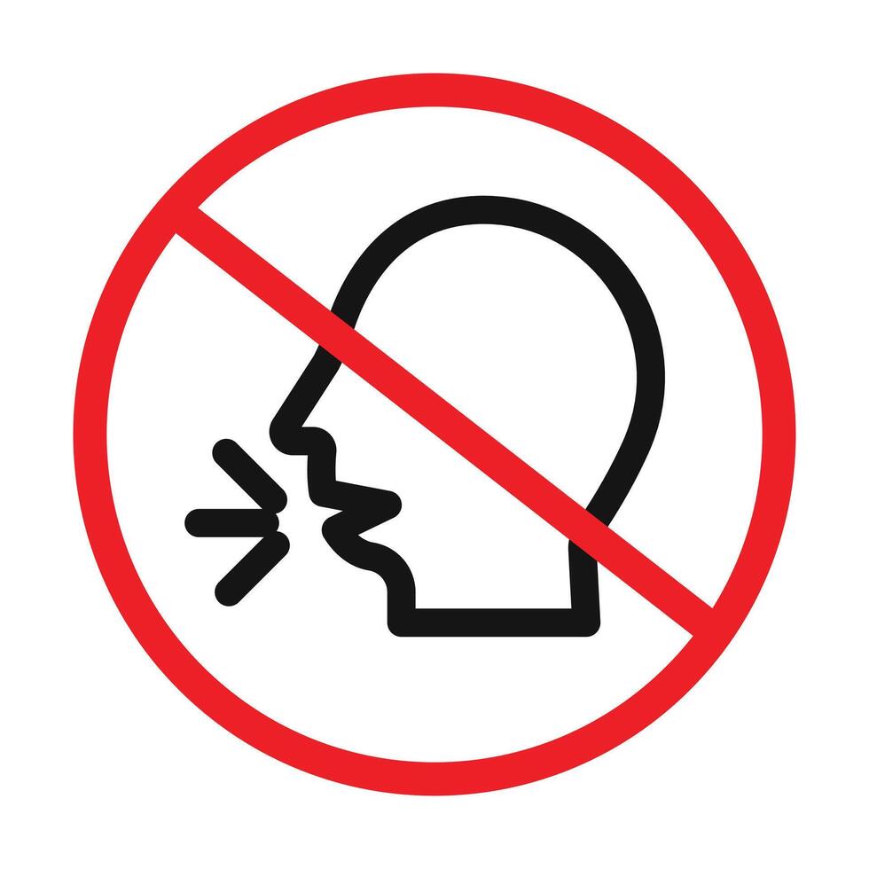 No Cough icon vector