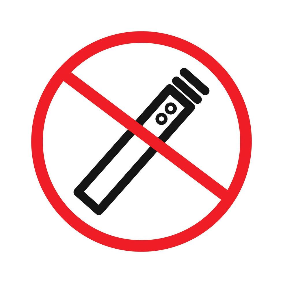 No Electronic Vaping icon vector