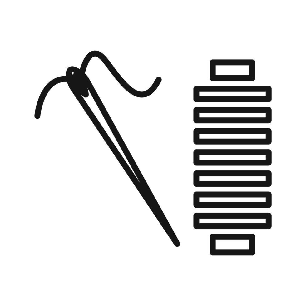 Needle, threads icon vector