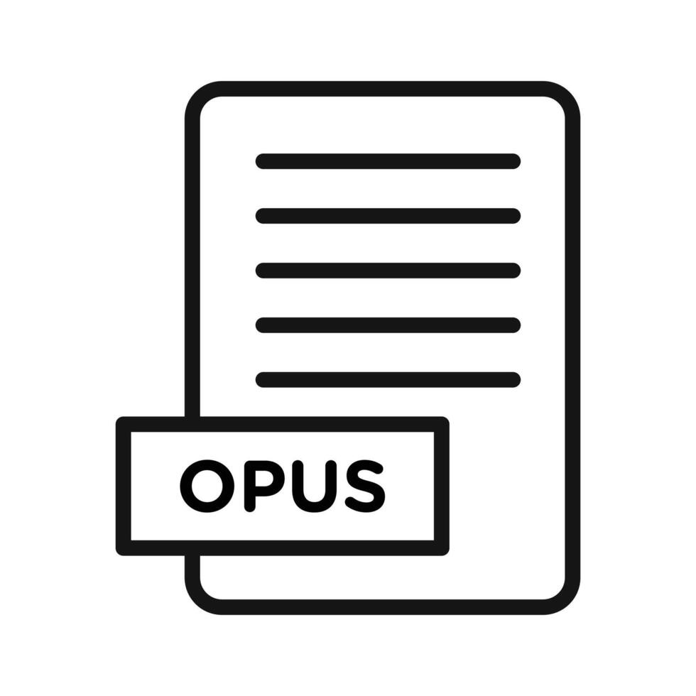 OPUS File Document icon vector