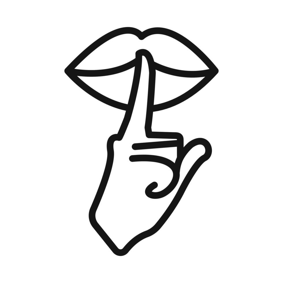 Please do quite pssst icon vector