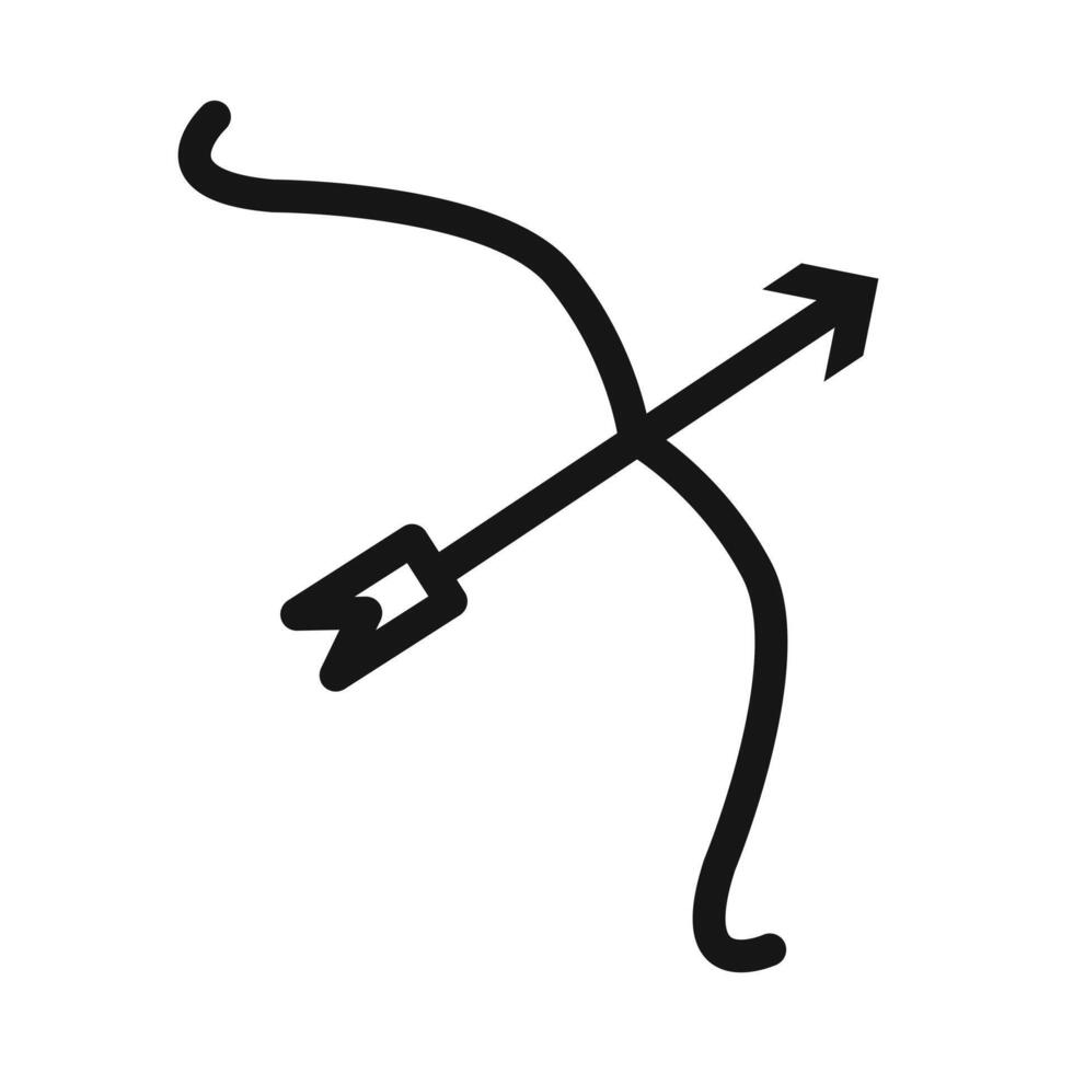 archery icon Black line art vector