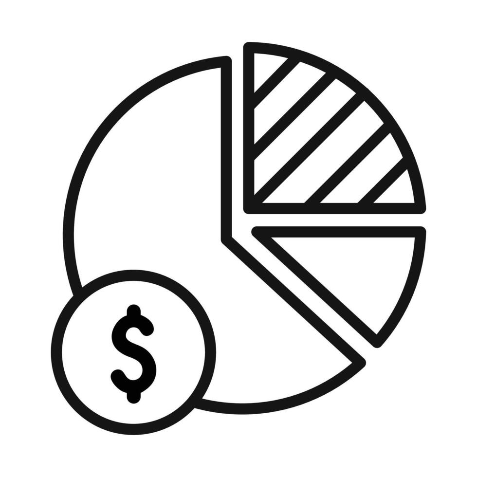 Market share icon vector