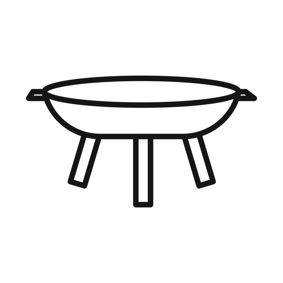 brazier icon Black line art vector