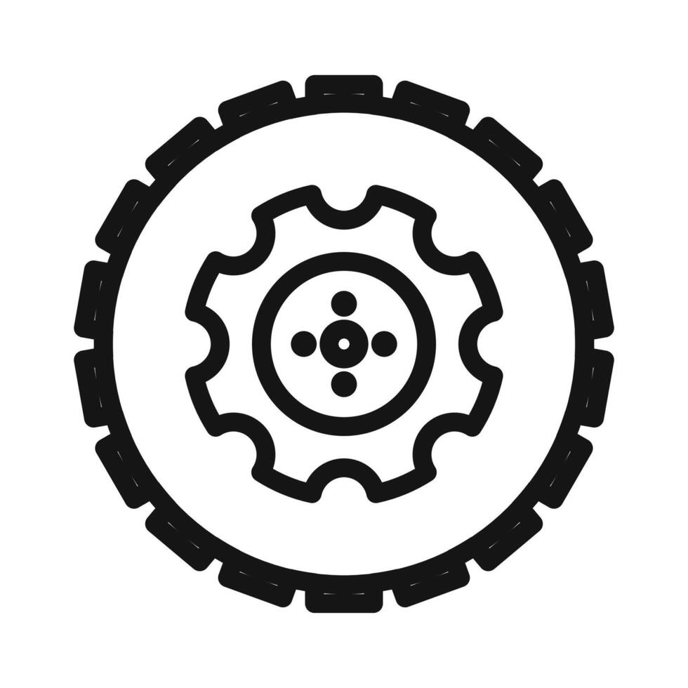 car wheel icon vector