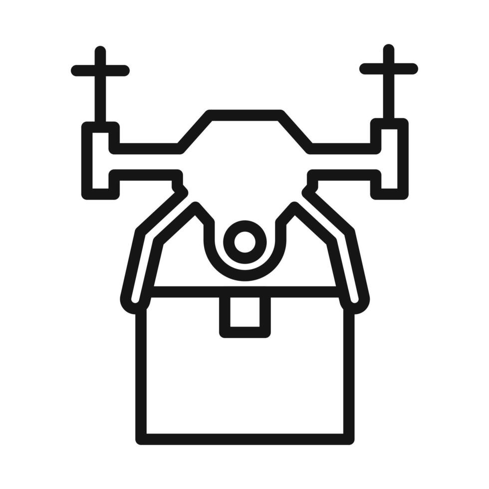 drone delivery icon vector