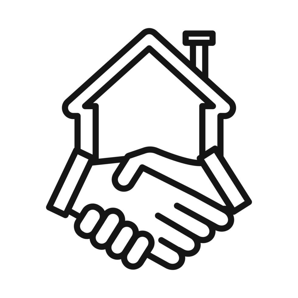 hands home deal icon vector