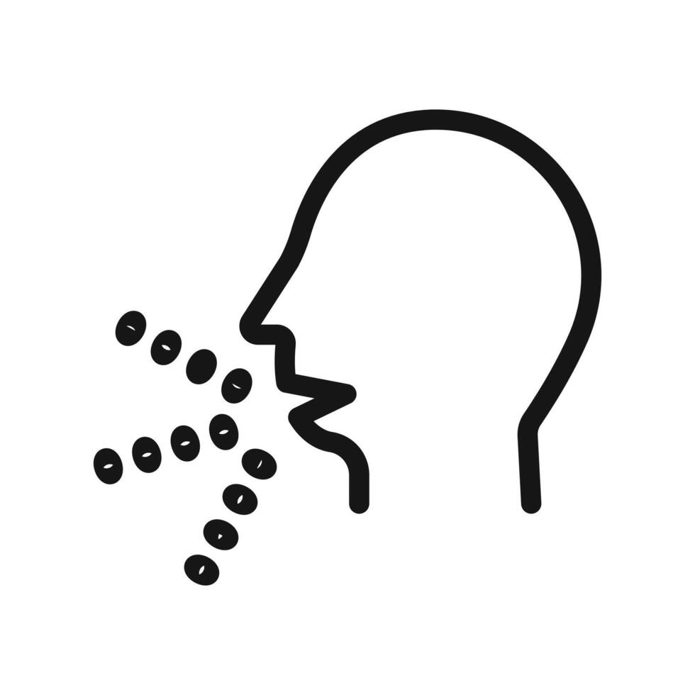 man coughs icon vector