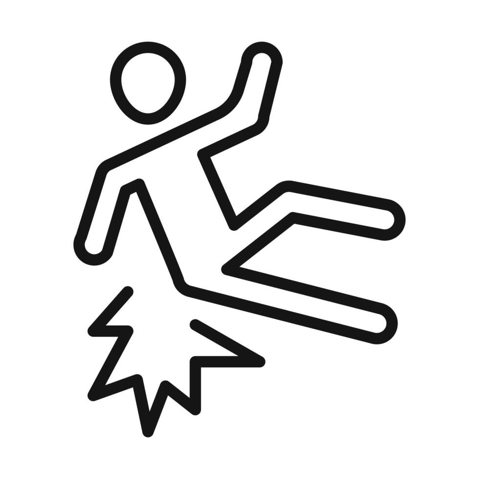 man fall down icon vector