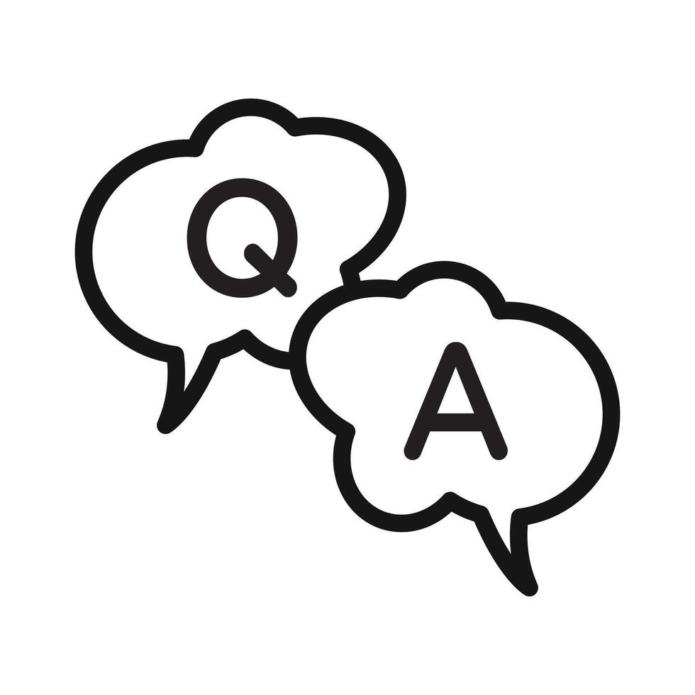 Questions and answers icon vector