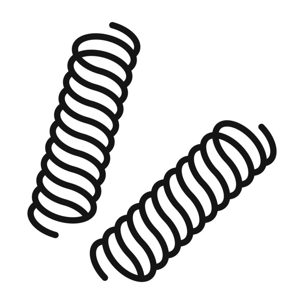 Riccioli pasta icon vector
