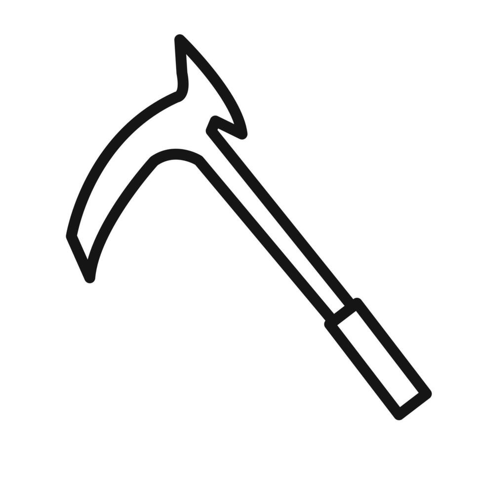Scythe icon Black line art vector
