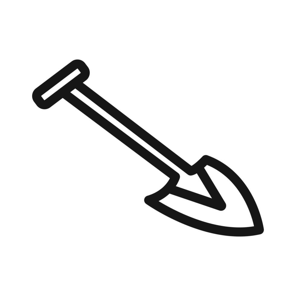 Short spade icon vector