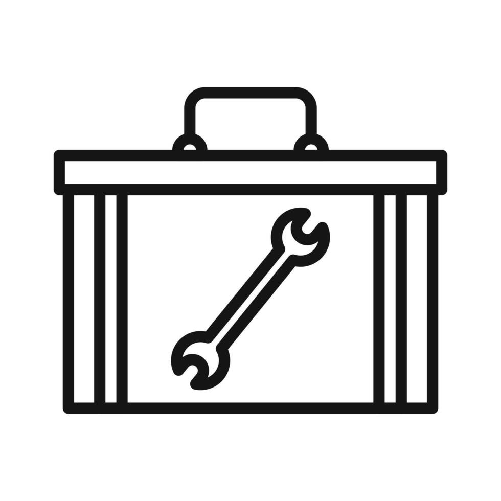 Toolbox icon Black line art vector