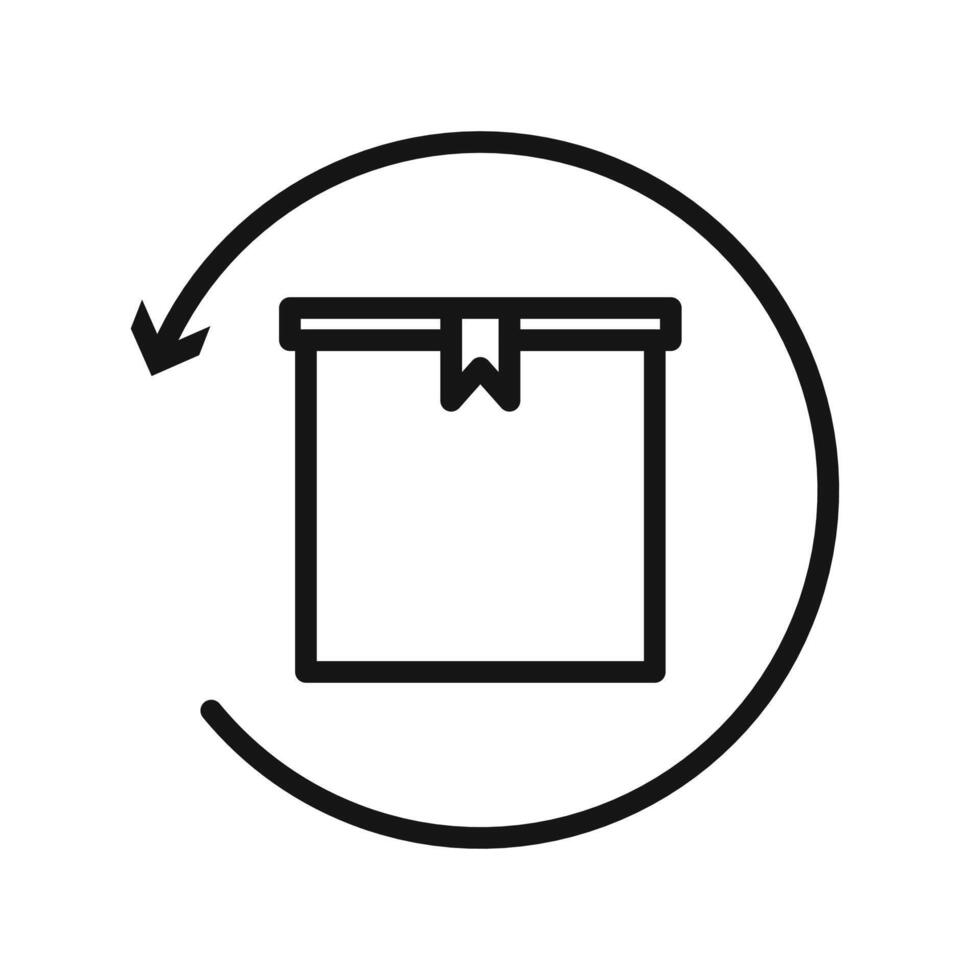 product return Box icon vector