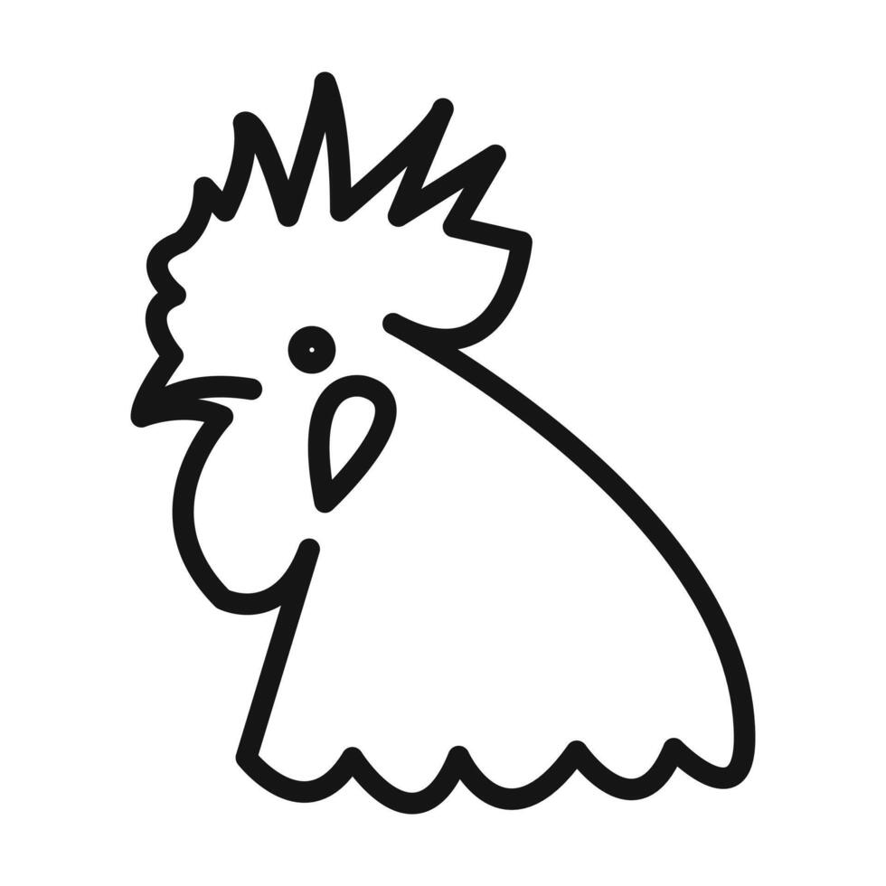 rooster head icon vector