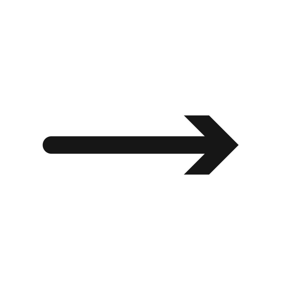 Arrow icon Black line art vector