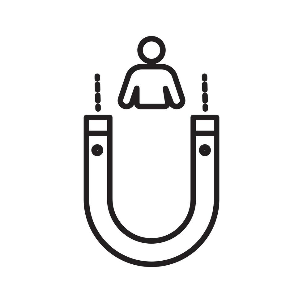 Attraction icon Black line art vector