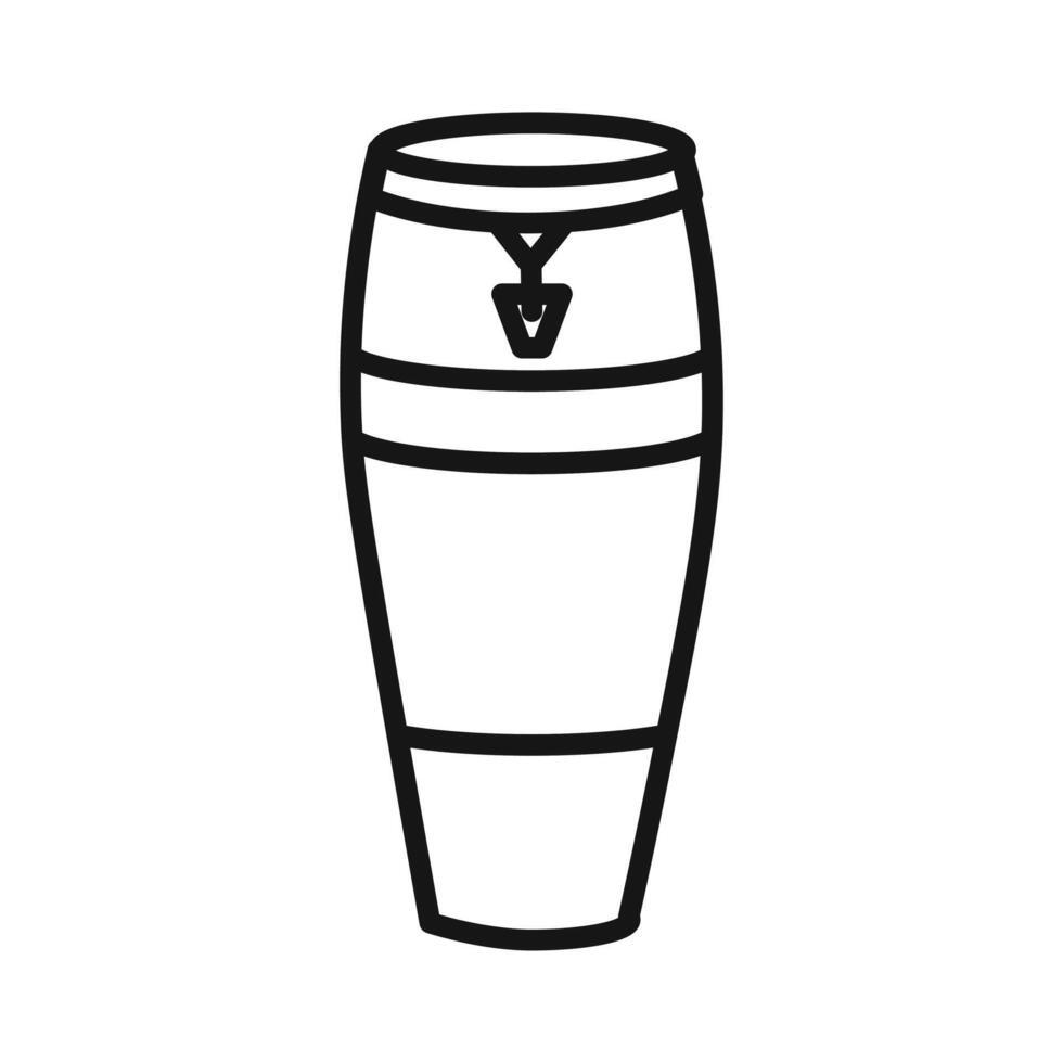 Conga drum icon Black line art vector