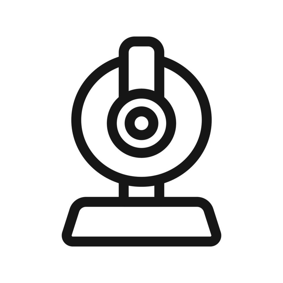 Digital Webcam icon Black line art vector