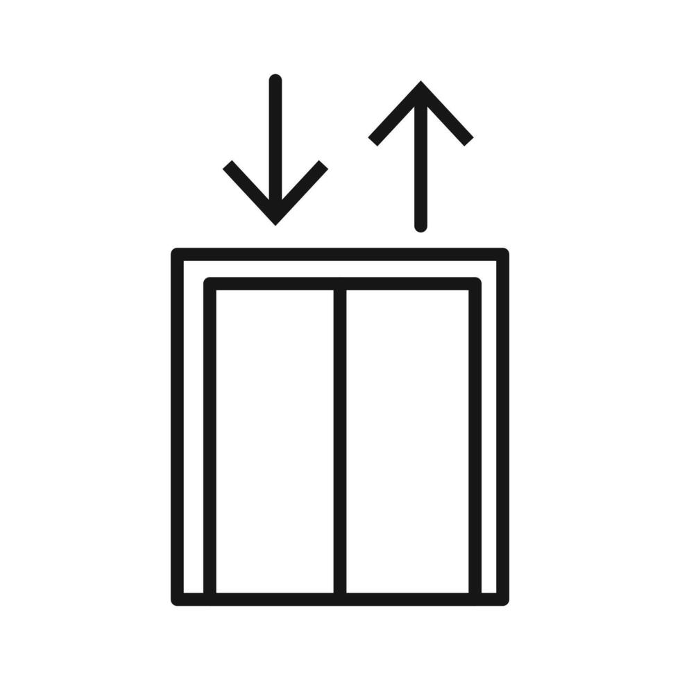 Elevator lift icon Black line art vector