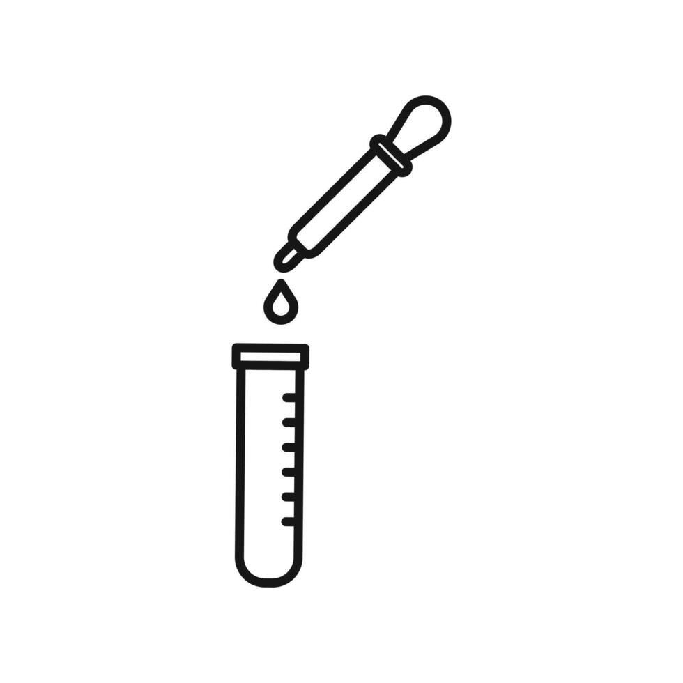 Laboratory test icon Black line art vector
