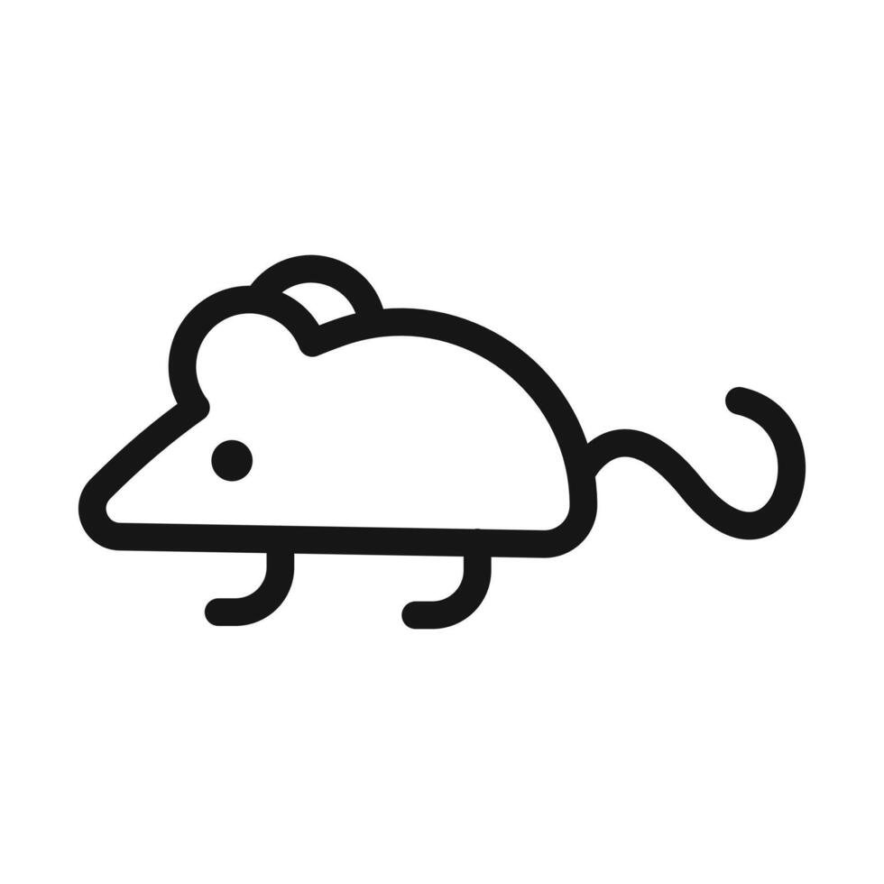 Mouse animal icon Black line art vector