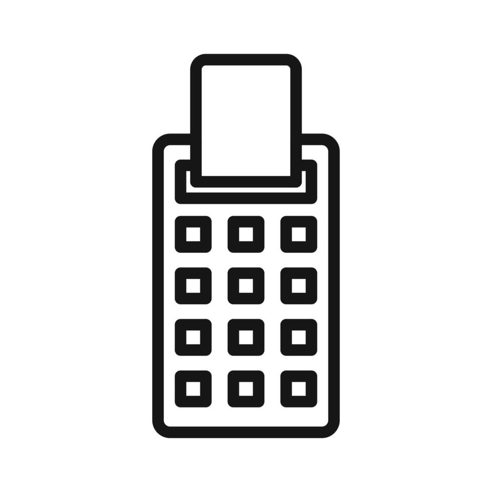 Payment terminal icon Black line art vector