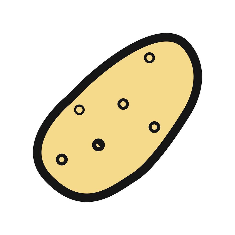 Potato icon Black line art vector