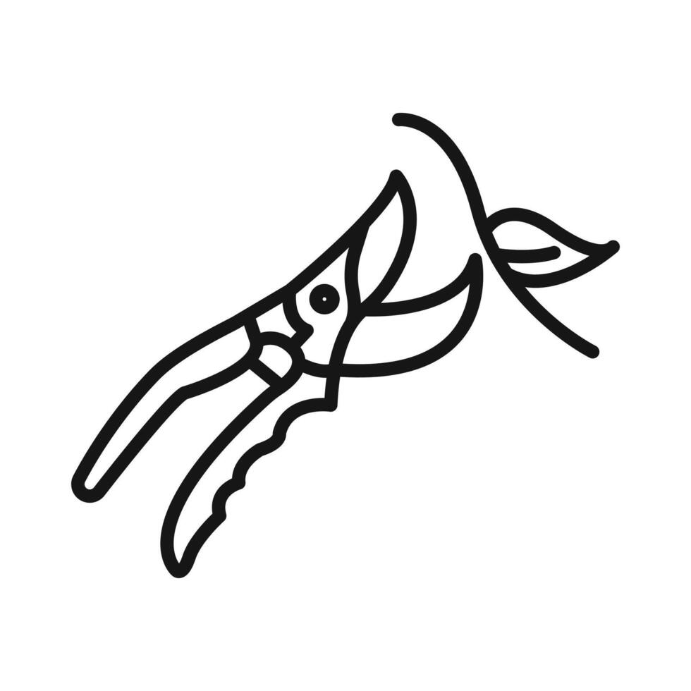 Pruning icon Black line art vector