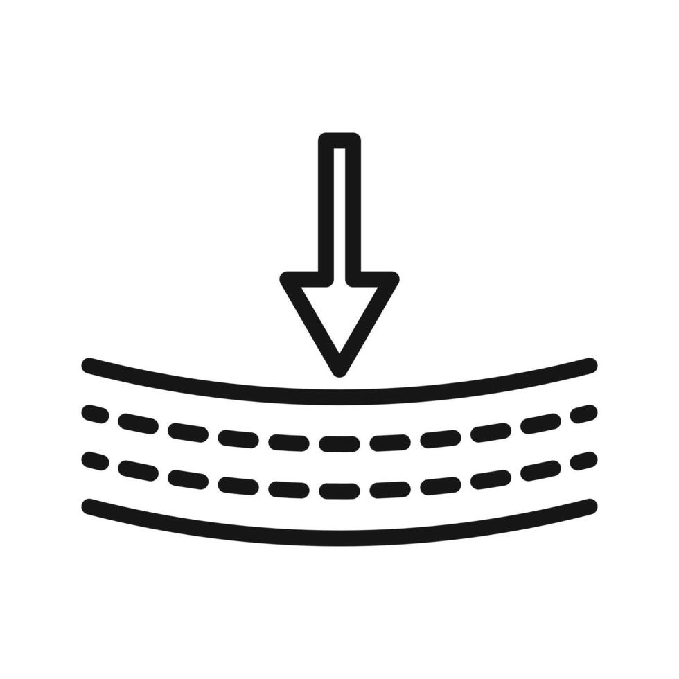 Resilience material icon Black line art vector