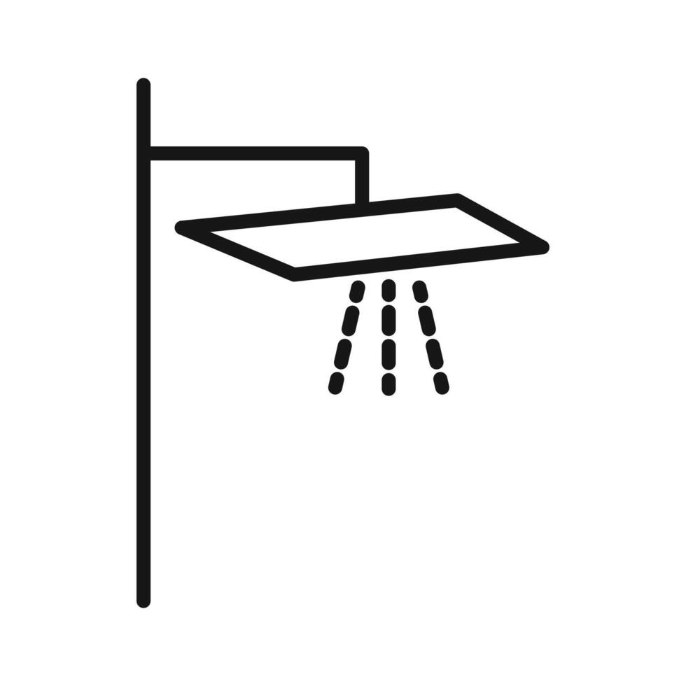 Shower icon Black line art vector