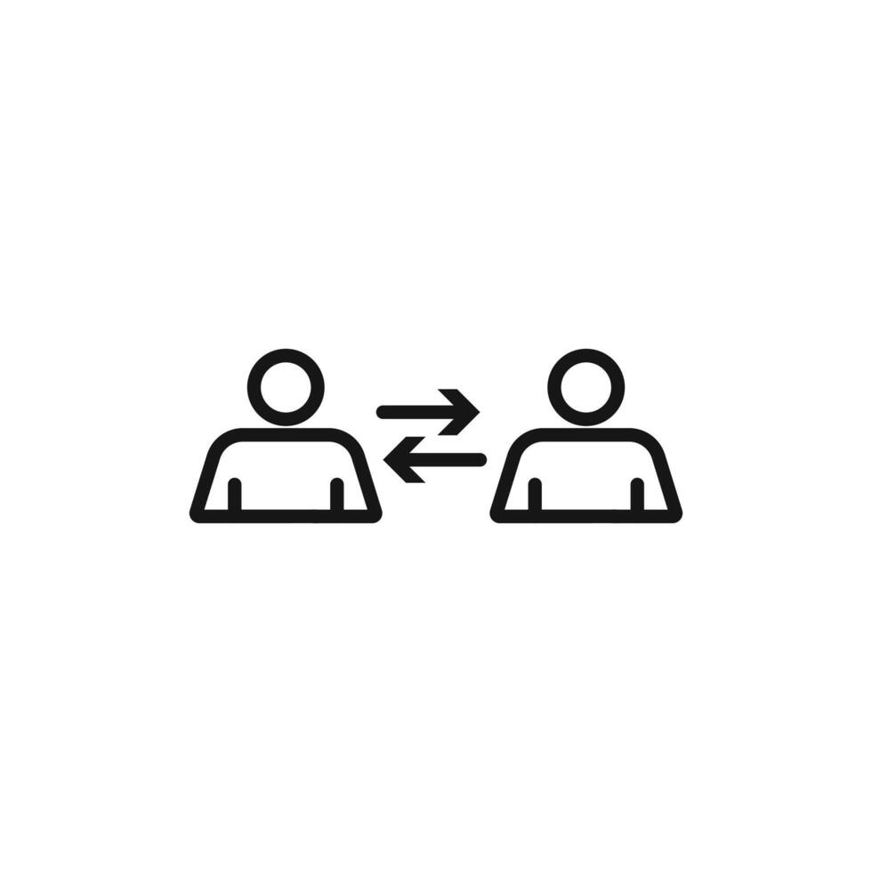 User interaction icon Black line art vector