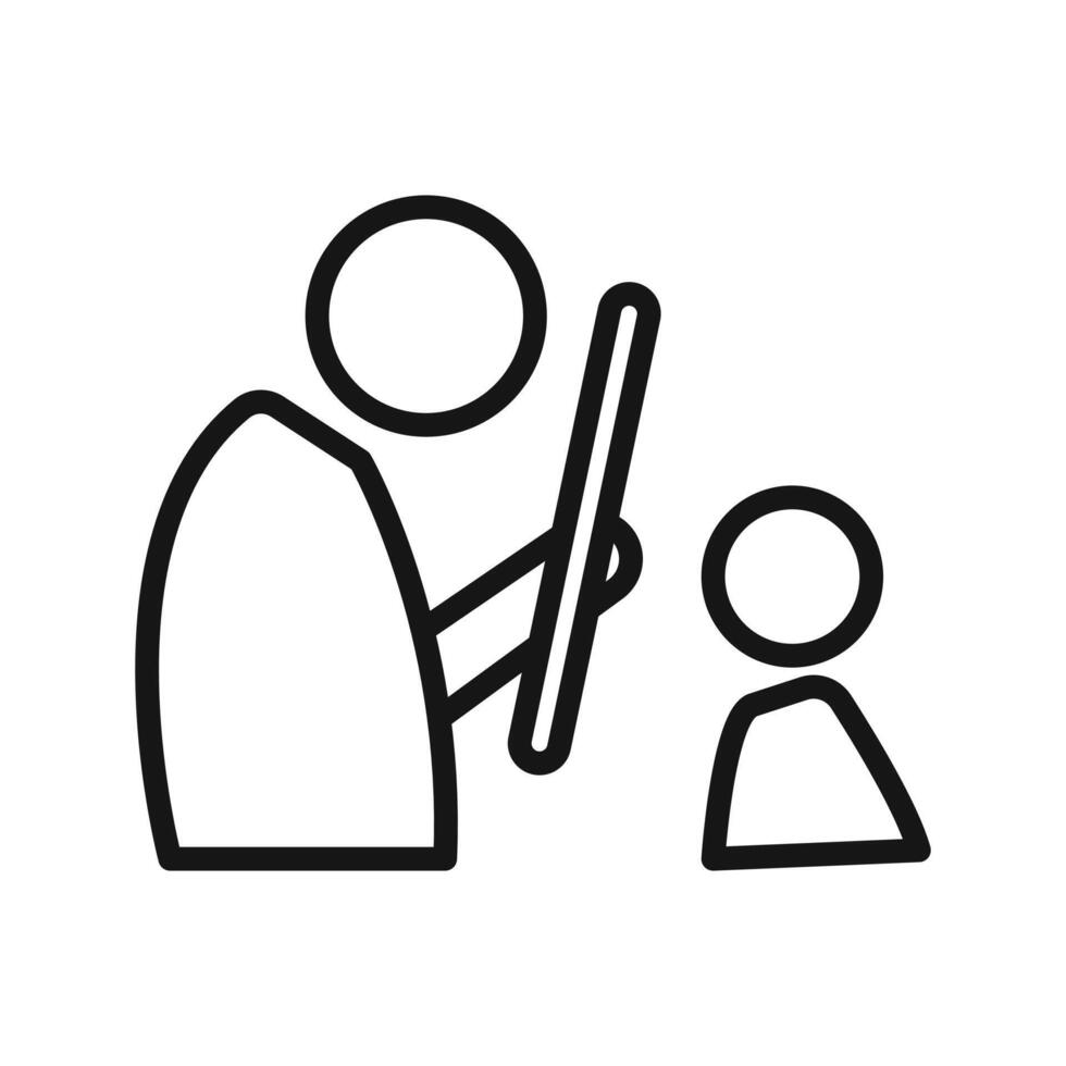 abuse icon Black line art vector