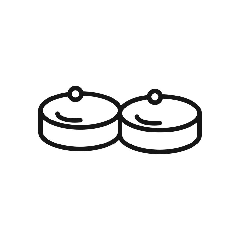 belgian buns icon Black line art vector