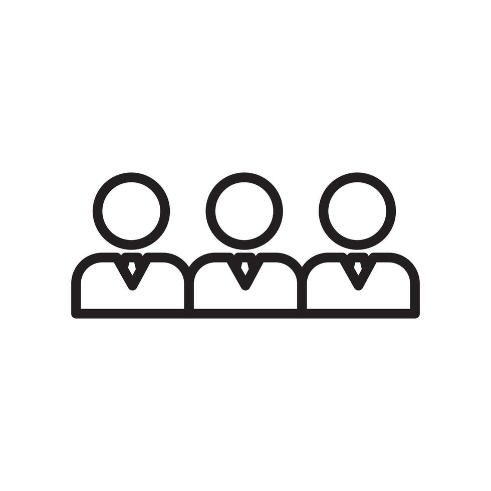 community icon Black line art vector
