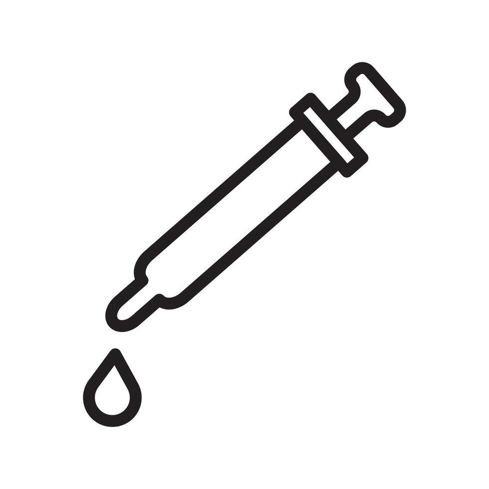 pipette icon Black line art vector