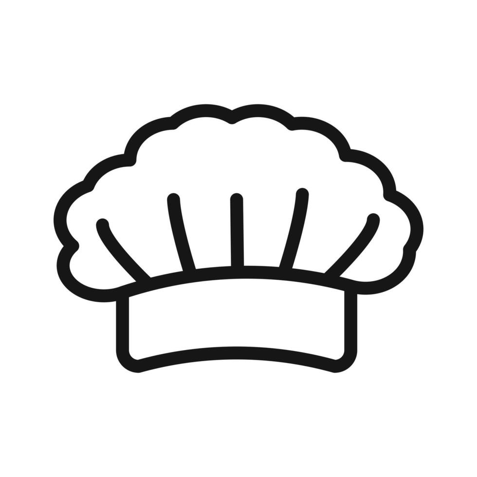 toque icon Black line art vector
