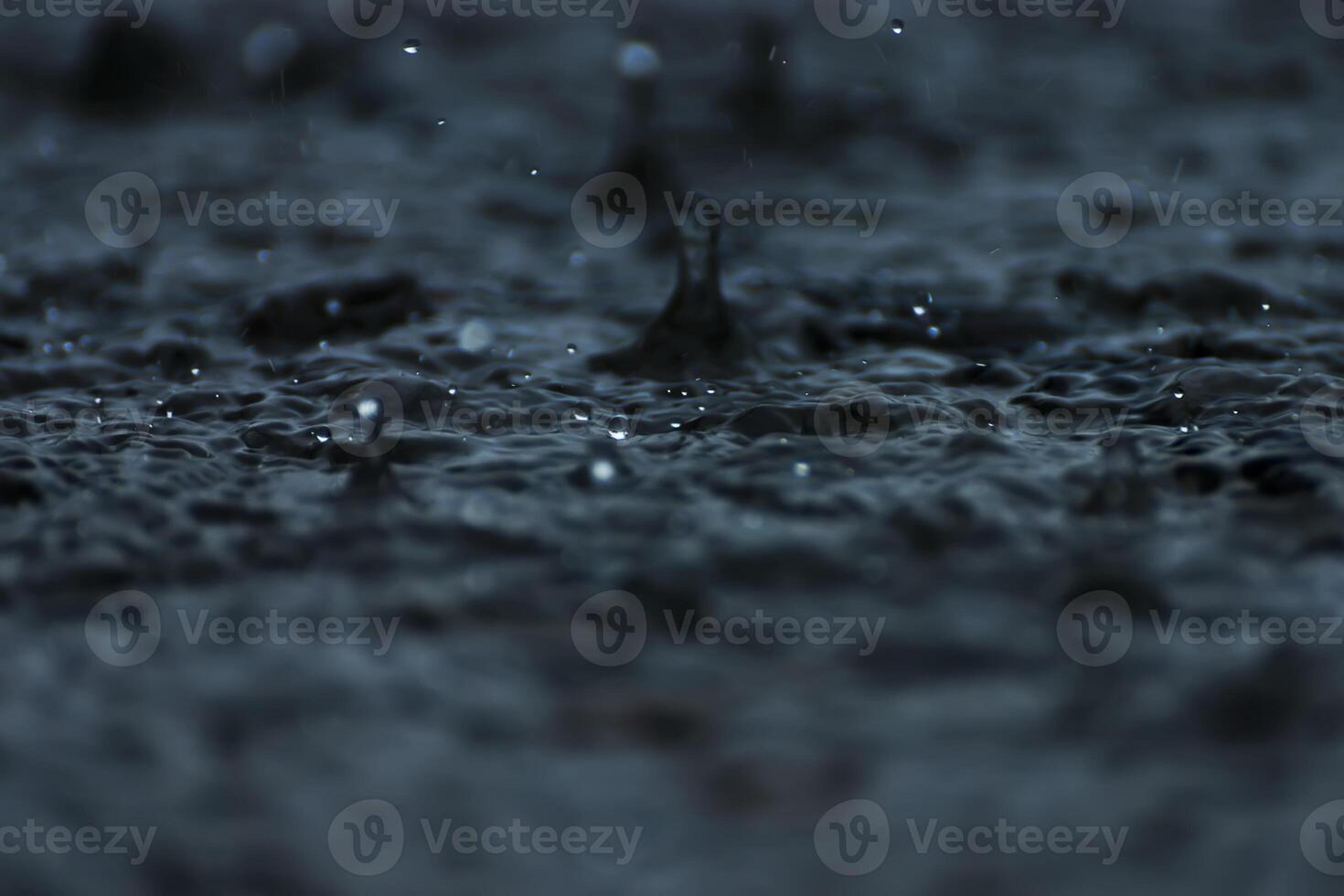 Rain fall on the ground in rains season. photo