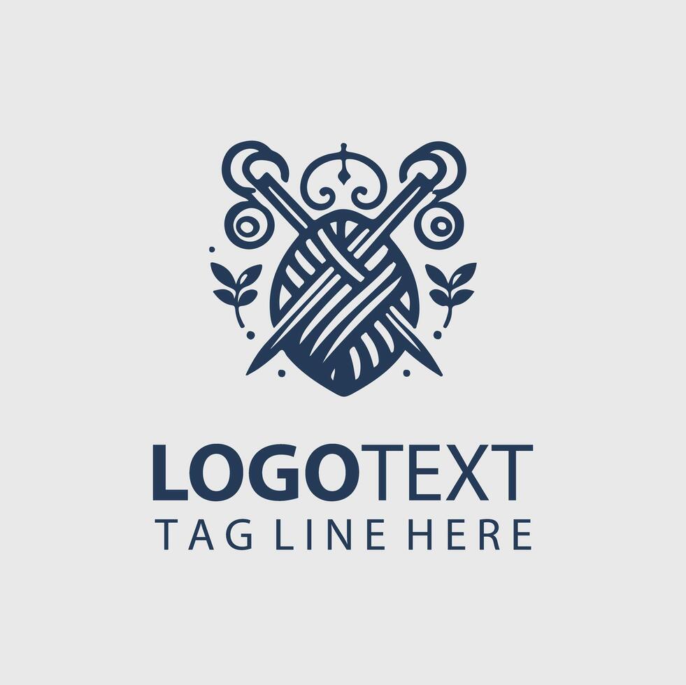 Knitting Logo Illustrations vector