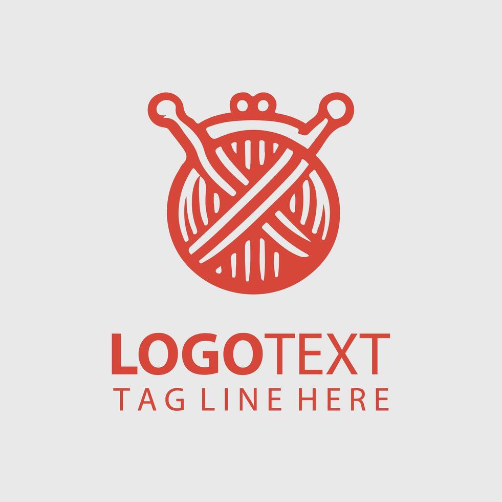 Knitting Logo Illustrations vector